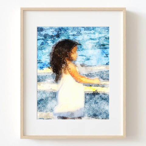 Girl on the Beach Print - MOD05