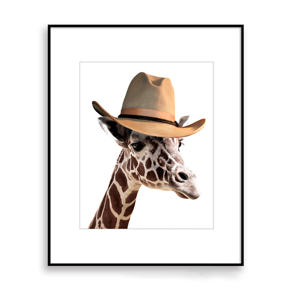 Baby Giraffe with Hat Nursery Print - NA1009A
