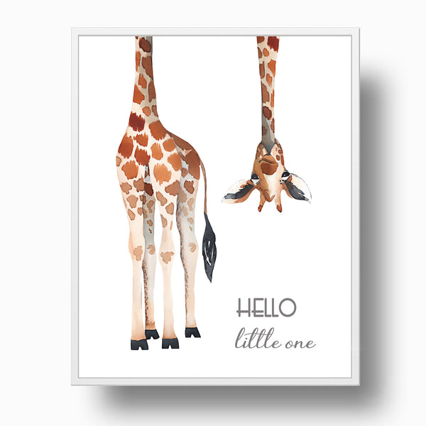 Peekaboo Giraffe - Safari Nursery Print - NSF1135A