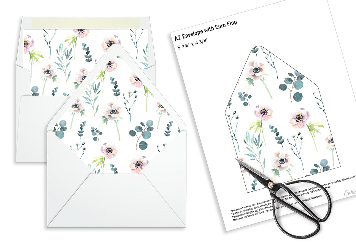 Print Your Own Design A9 Euro Flap Envelope Liner