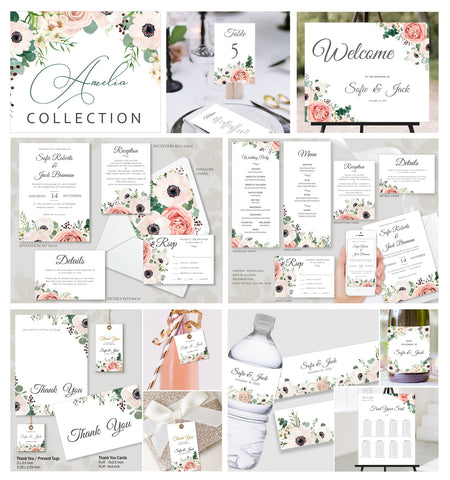 Wedding Collection 34 Templates, AMELIA Design – WED02