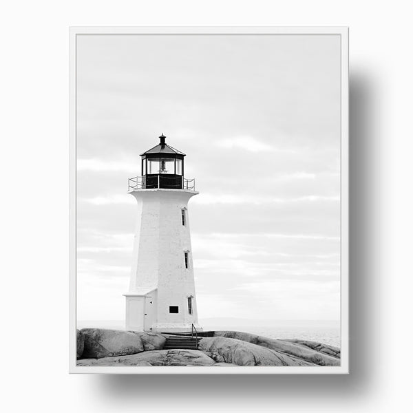 Lighthouse Set, Black and White - Coastal Wall Art Print, C13