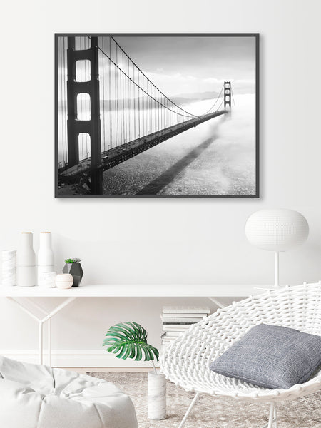 Foggy San Francisco Golden Gate Bridge - Urban Travel Wall Art, UT05
