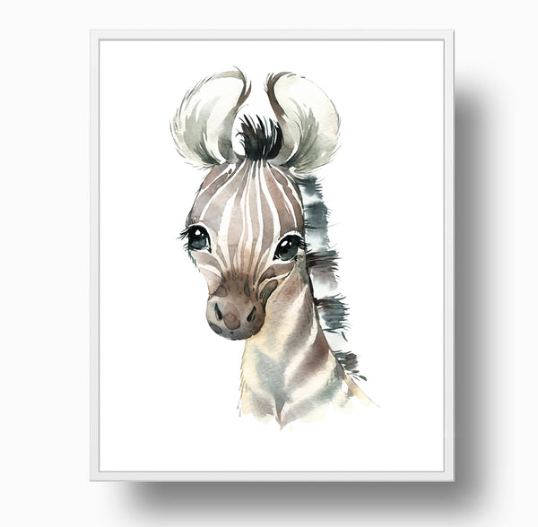 Baby Zebra, Safari Animal - Nursery Print, NS10