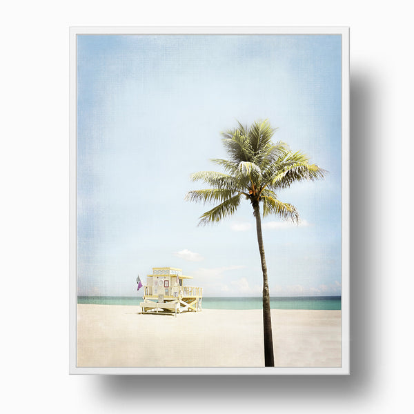 South Beach Lifeguard Tower Textured Print - Coast11