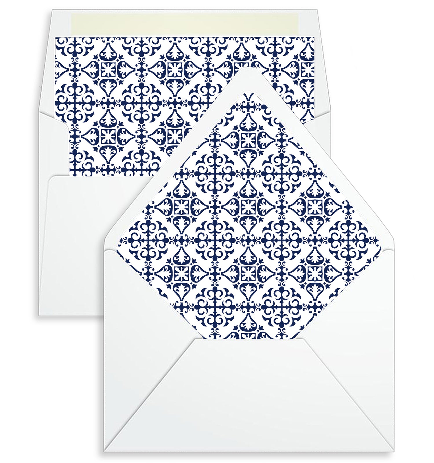 Envelope Liner - 10 Envelope Sizes, Blue Moroccan Design - EL05