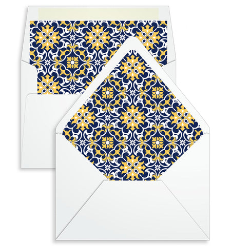 Envelope Liner - 10 Envelope Sizes, Moroccan Tile Design - EL06