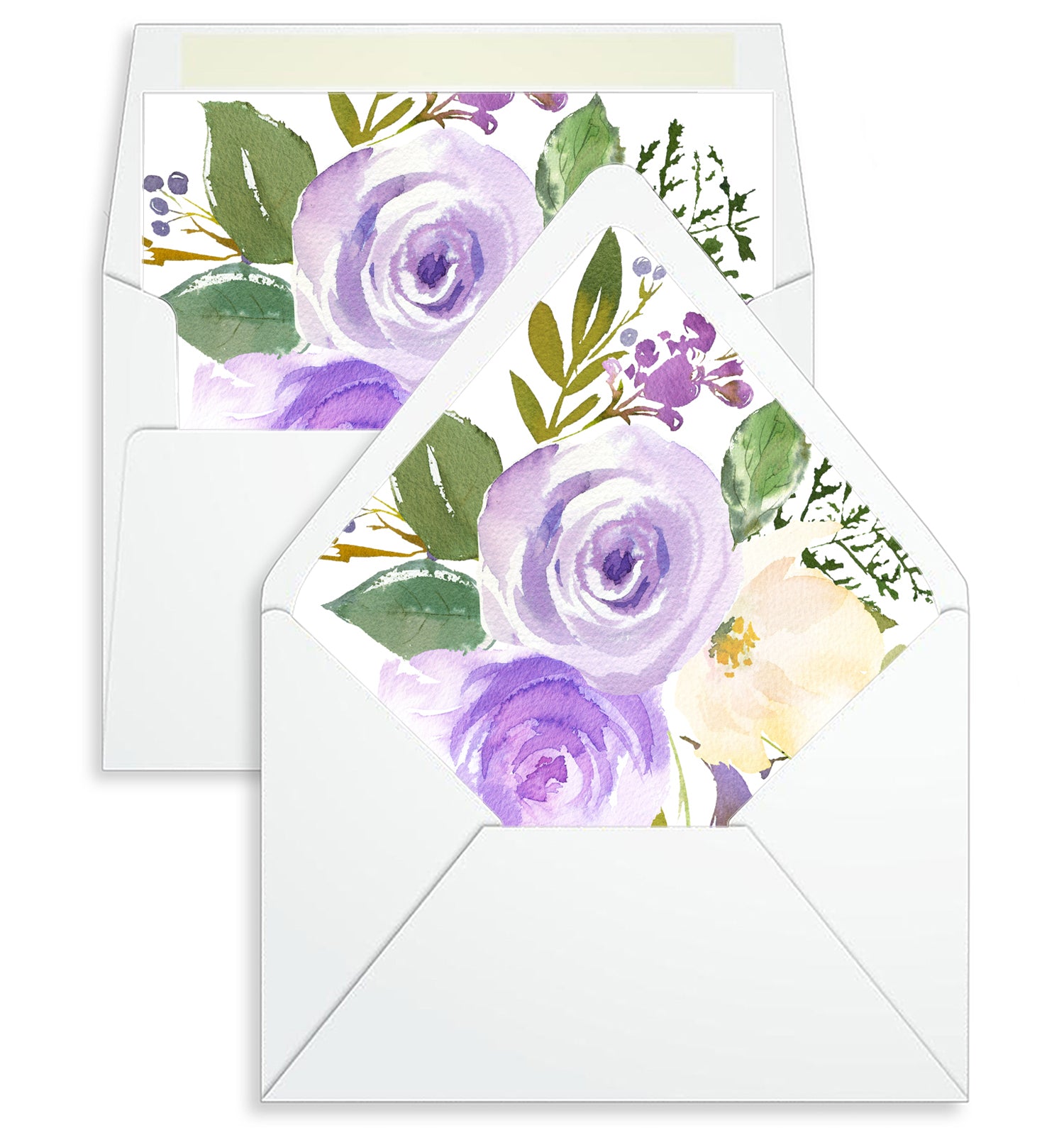 Envelope Liner - 10 Envelope Sizes, Lavender Creme Design - EL18