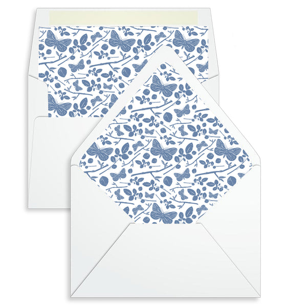 Envelope Liner - 10 Envelope Sizes, Butterfly Design - EL20