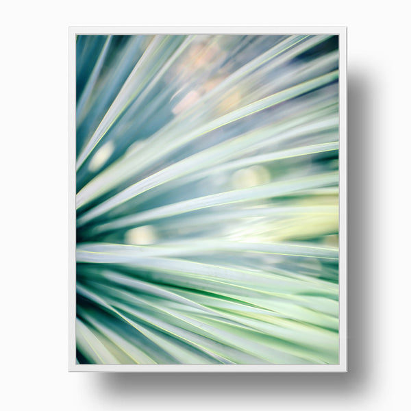 Modern Green Colored Textured Leaf Print - FL08