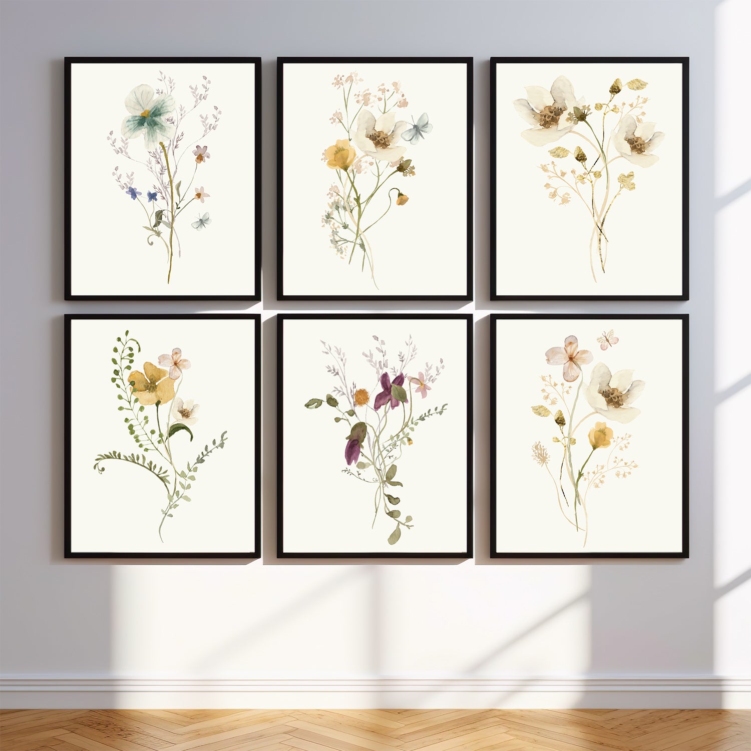 Wildflower Printable Floral Nursery Wall Decor in Multiple Sizes - FLPSet08