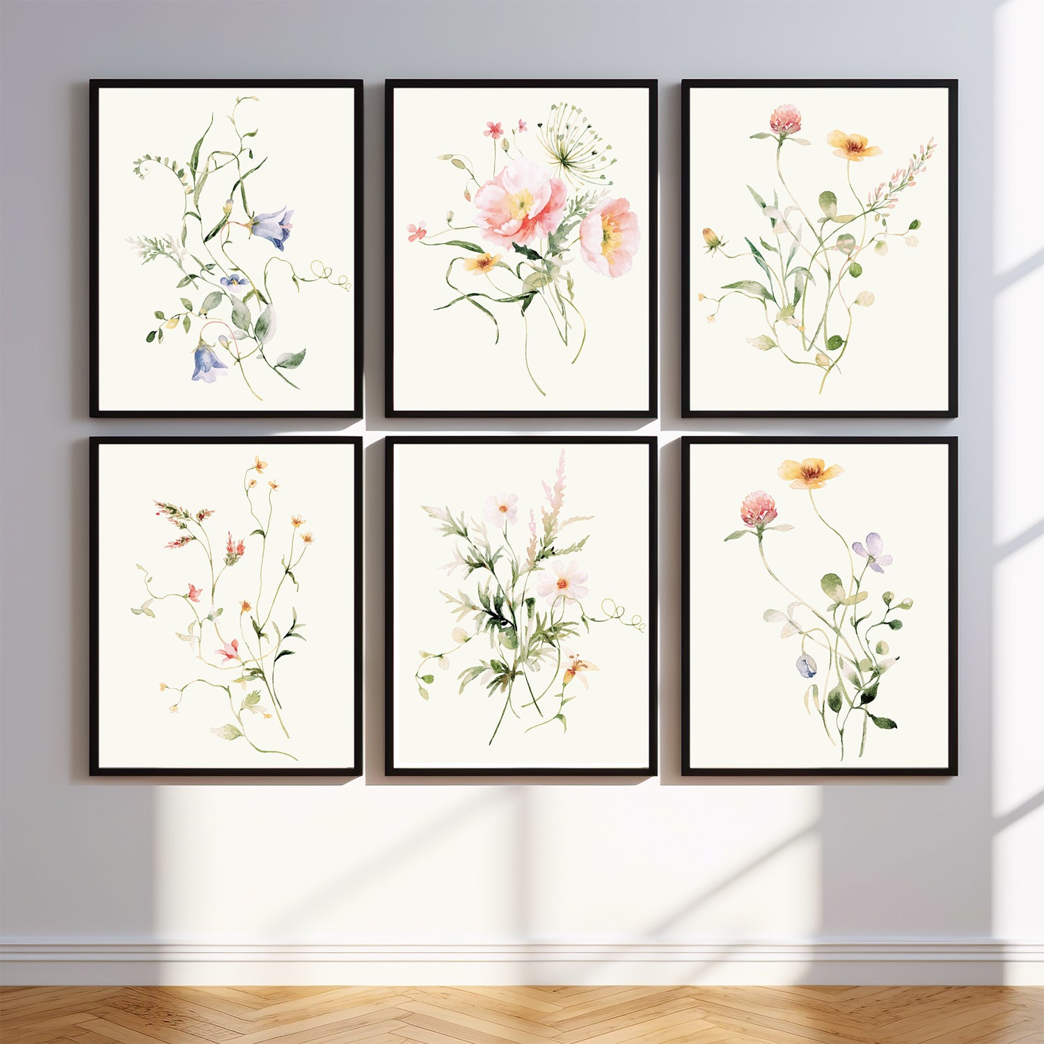Nursery Wildflower Printable Floral Wall Decor in Multiple Sizes