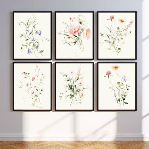 Nursery Wildflower Printable Floral Wall Decor in Multiple Sizes