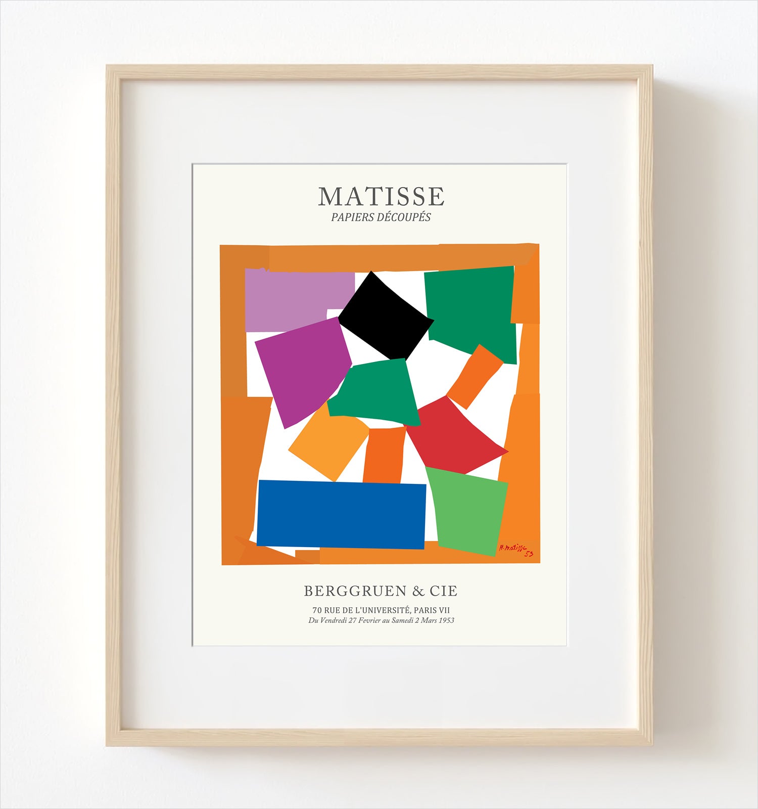 Matisse L’Escargot, Papiers Decoupes, Print - M06