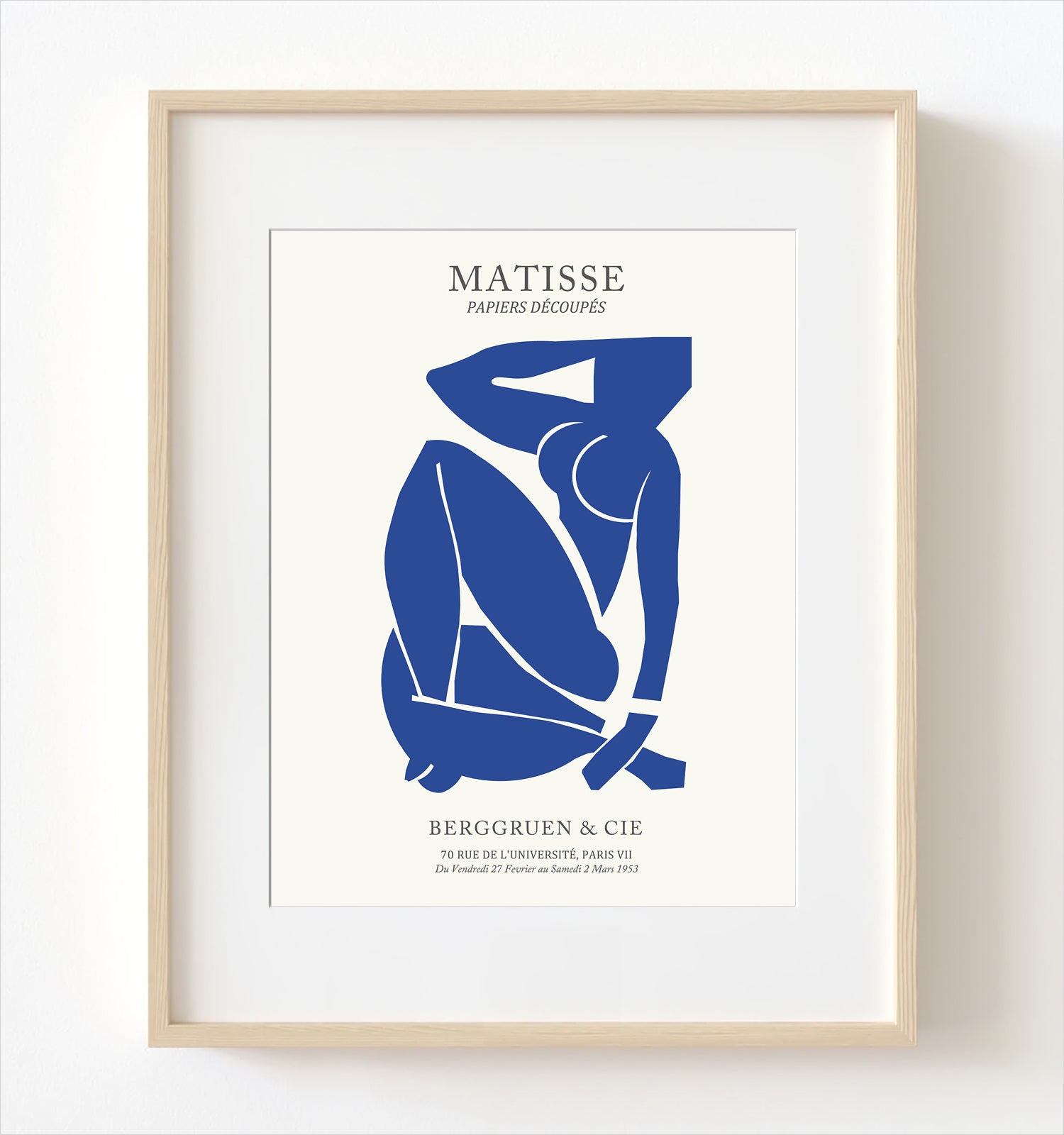 Matisse Blue Nude / Nu Bleu 3 Print - M13