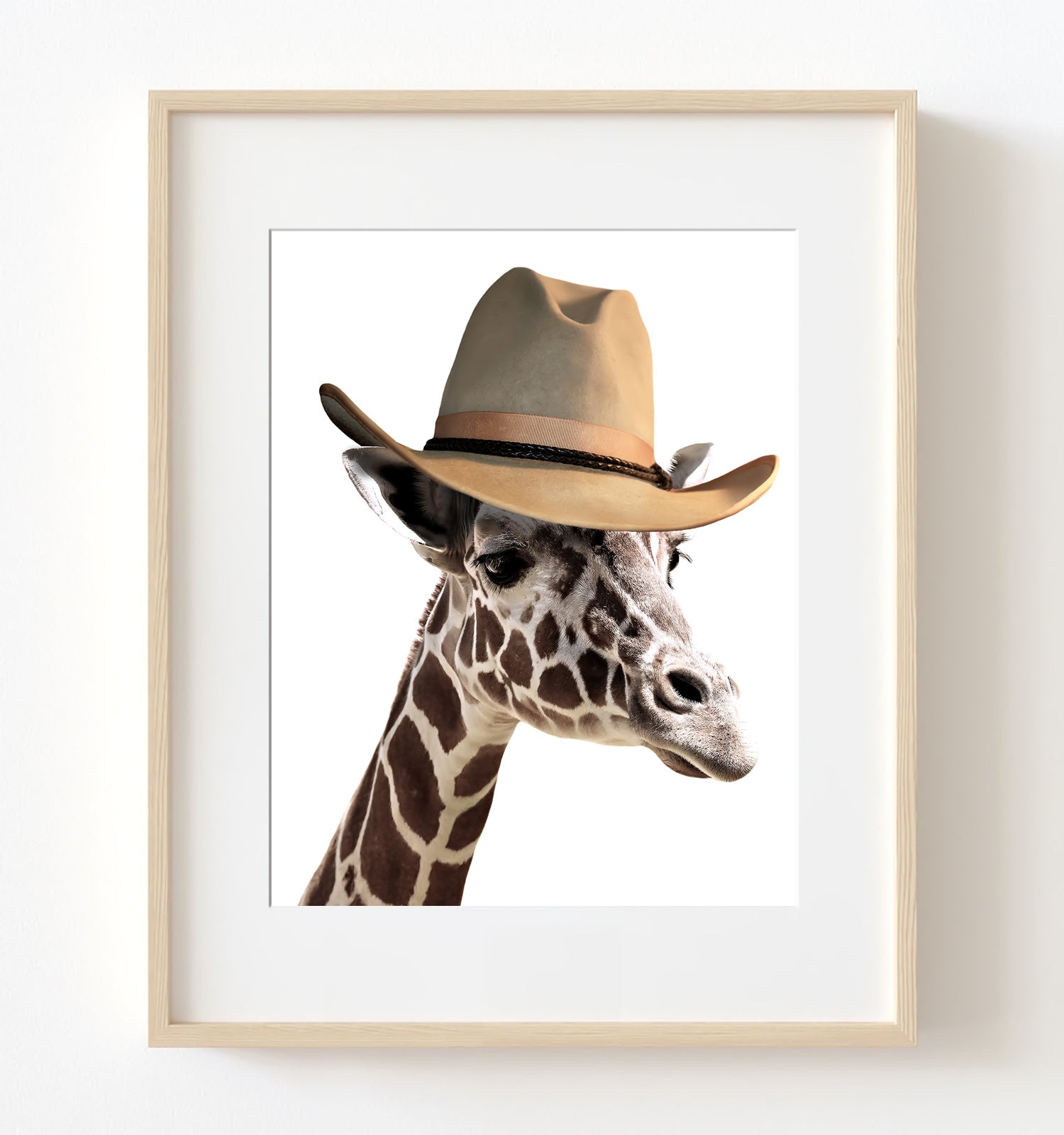 Baby Giraffe with Hat Nursery Print - NA1009A