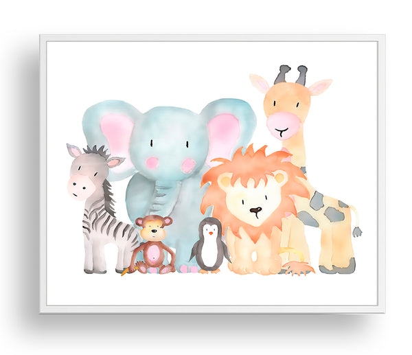 Best Friends - Safari Nursery Print - NSF1156