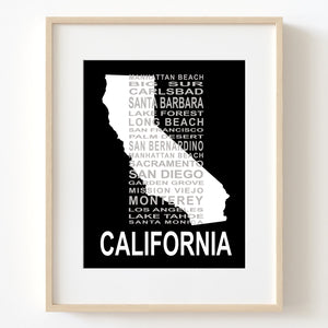 Cities Around California Poster - UBT14