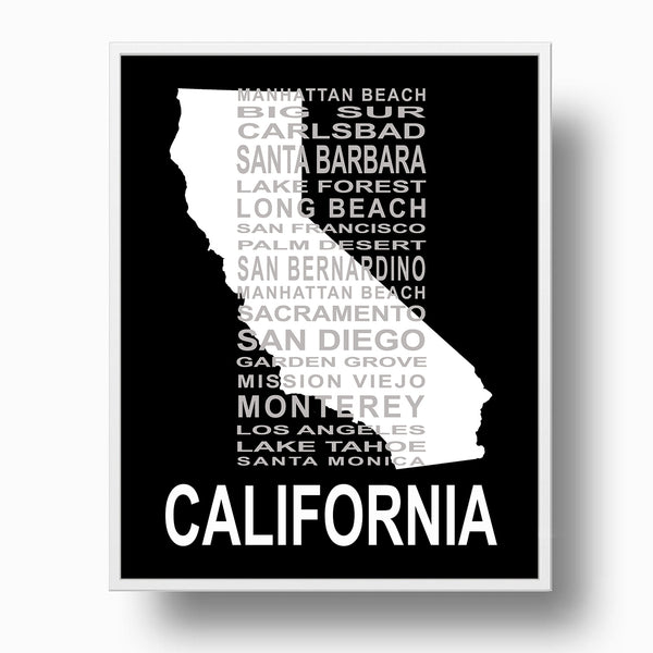 Cities Around California Poster - UBT14