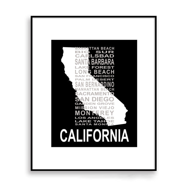 Cities Around California Poster - UBT14