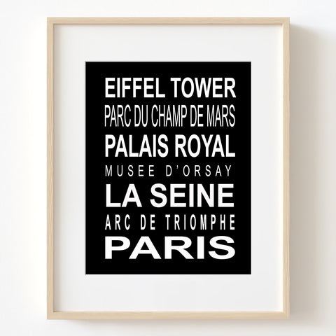 Famous Landmarks Around Paris Poster I - UBT16