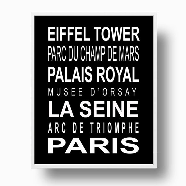 Famous Landmarks Around Paris Poster I - UBT16