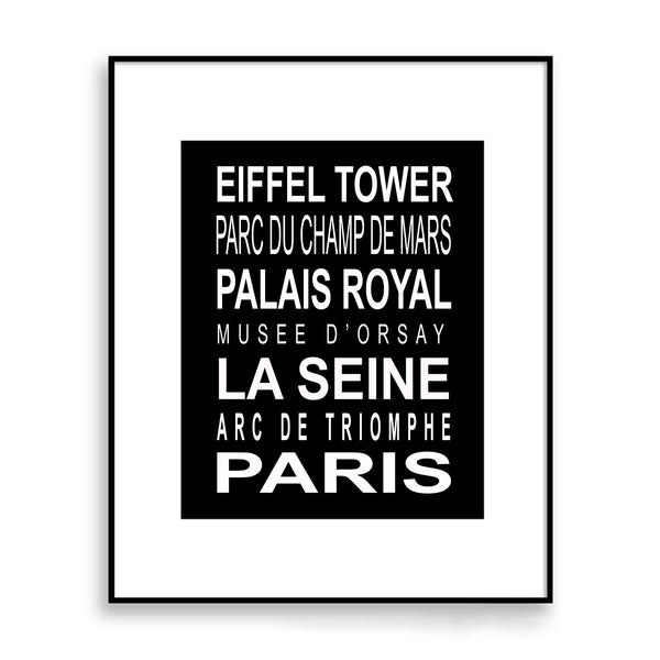 Famous Landmarks Around Paris Poster I - UBT16