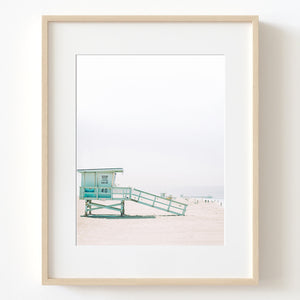 Lifeguard Tower on California Coast Print - WCoast08