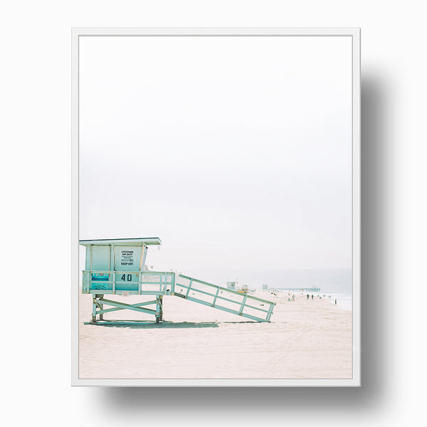 Lifeguard Tower on California Coast Print - WCoast08