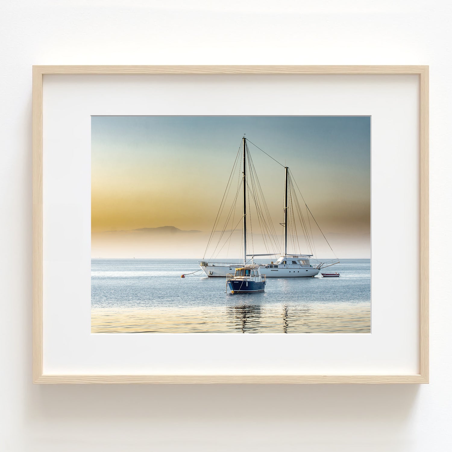 Sailboats at Sunrise Coastal Print - WCoast19