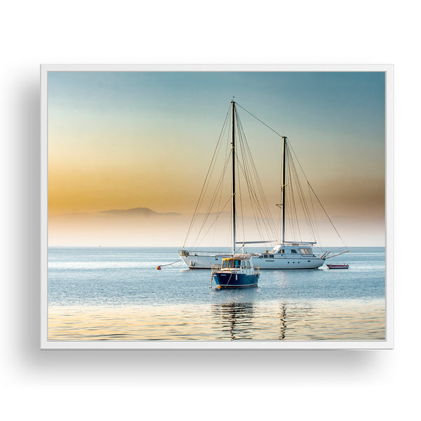 Sailboats at Sunrise Coastal Print - WCoast19