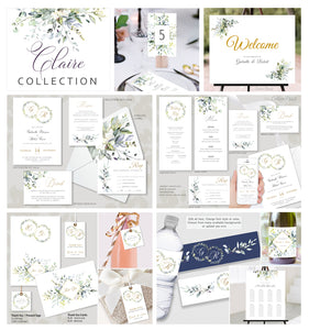 Wedding Collection 42 Templates, CLAIRE Design - WED01