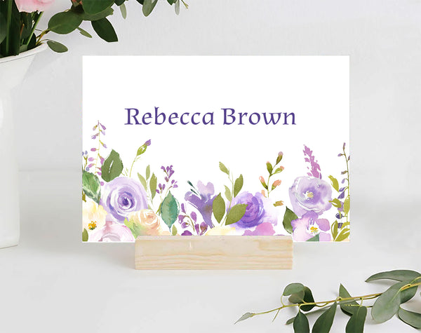 Baby Shower Place / Seating Card Template, Lavender Crème Design - BABY02