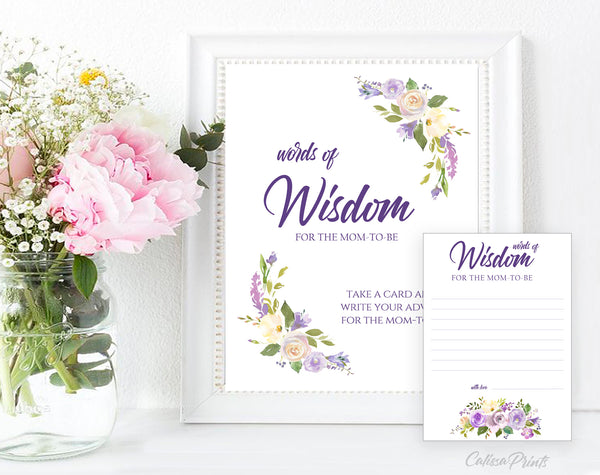 Baby Shower Party - 30 Editable Template Bundle - Lavender Creme Design, BABY02 - CalissaPrints