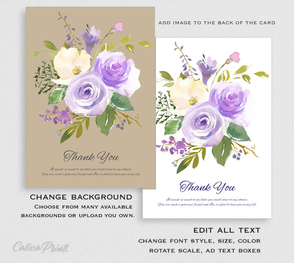 Baby Shower Party - 30 Editable Template Bundle - Lavender Creme Design, BABY02 - CalissaPrints