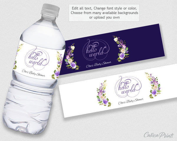 Baby Shower Party - 30 Editable Template Bundle - Lavender Creme Design, BABY02 - CalissaPrints