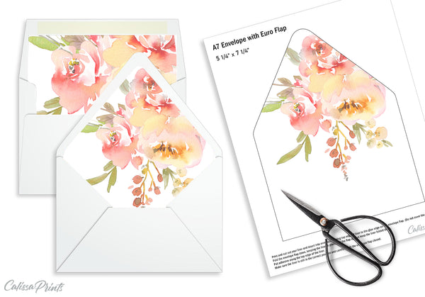 Baby Shower Party - 30 Editable Template Bundle - Autumn Flower Design, BABY05 - CalissaPrints