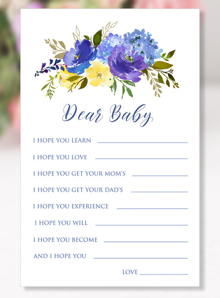 Baby Shower GAME BUNDLE- Blue Meadow Floral Design, BABY10 - CalissaPrints