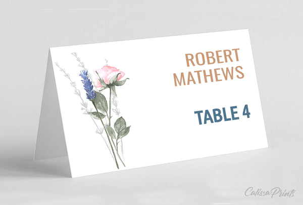 Baby Shower Place / Seating Card Template, Herbarium Design - BABY14