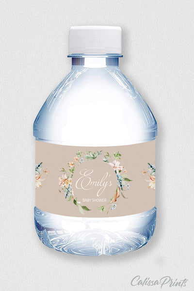 Baby Shower Water Bottle Label Template, Magnifique Design - Baby17