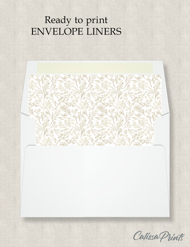 40 Count My Mind's Eye Gold Foil Envelope Liners Fits A2 Pointed Flap