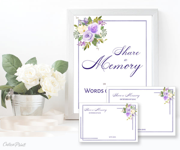 Memorial & Funeral Service Template Set, Lavender Crème Design - MF001