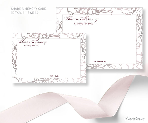 Memorial & Funeral Service Stationary Collection Set,  10 Editable Templates, MF011 - CalissaPrints