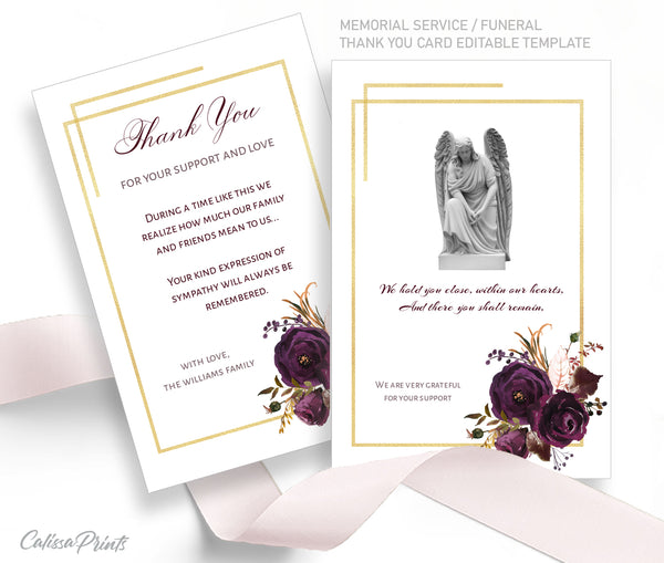Memorial & Funeral Service Stationary 10 Editable Template Collection Set, MF020 - CalissaPrints