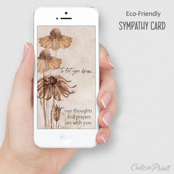 Sympathy Card, Autumn Bloom Design - Symp004
