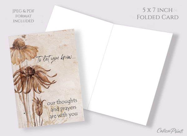 Sympathy Card, Autumn Bloom Design - Symp004