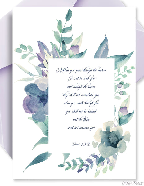 Sympathy Card, Mountain Blue Design - Symp018